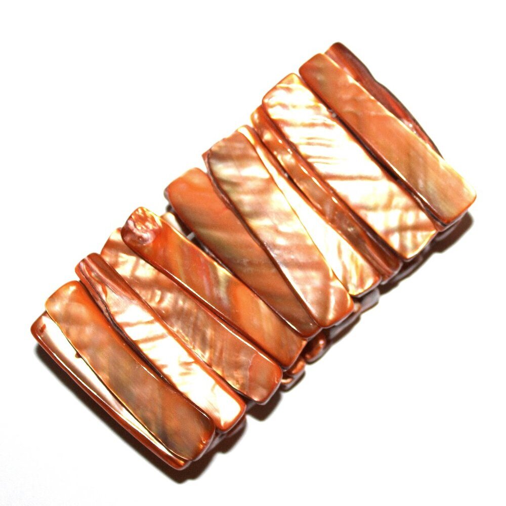 Mother of Pearl MOP Sea Shell Stretch Pacific Sand Ocean Beach Bracelet